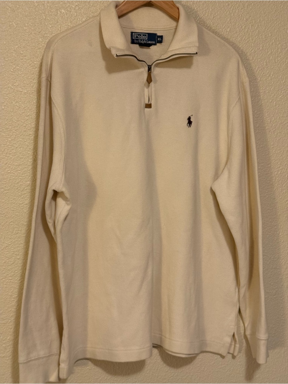 Vintage 90s Polo Ralph Lauren Men's Sweater XL Cream
